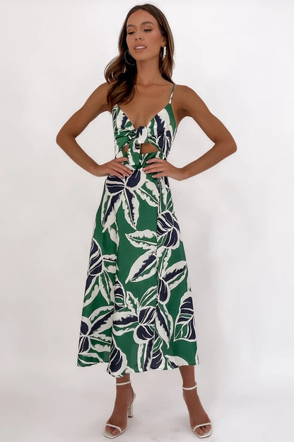 Tropical Floral Print Mini Dress Summer Vacation Style Womens Fashion Sundress