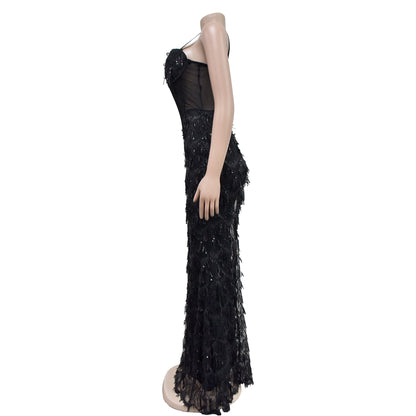 Sequin Maxi Dress for Parties Sexy Bodycon Dresses for Women Special Occasions