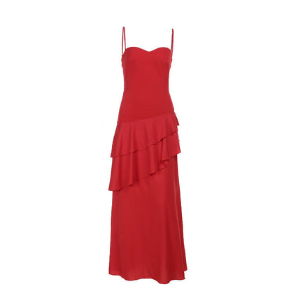 Backless Maxi Dress for Women Sleeveless ALine Design with Lace Up Details Summer Style