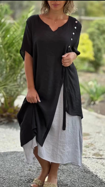 Effortless Maxi Dress with Vneckline for Summer Days Comfortable Aline Silhouette