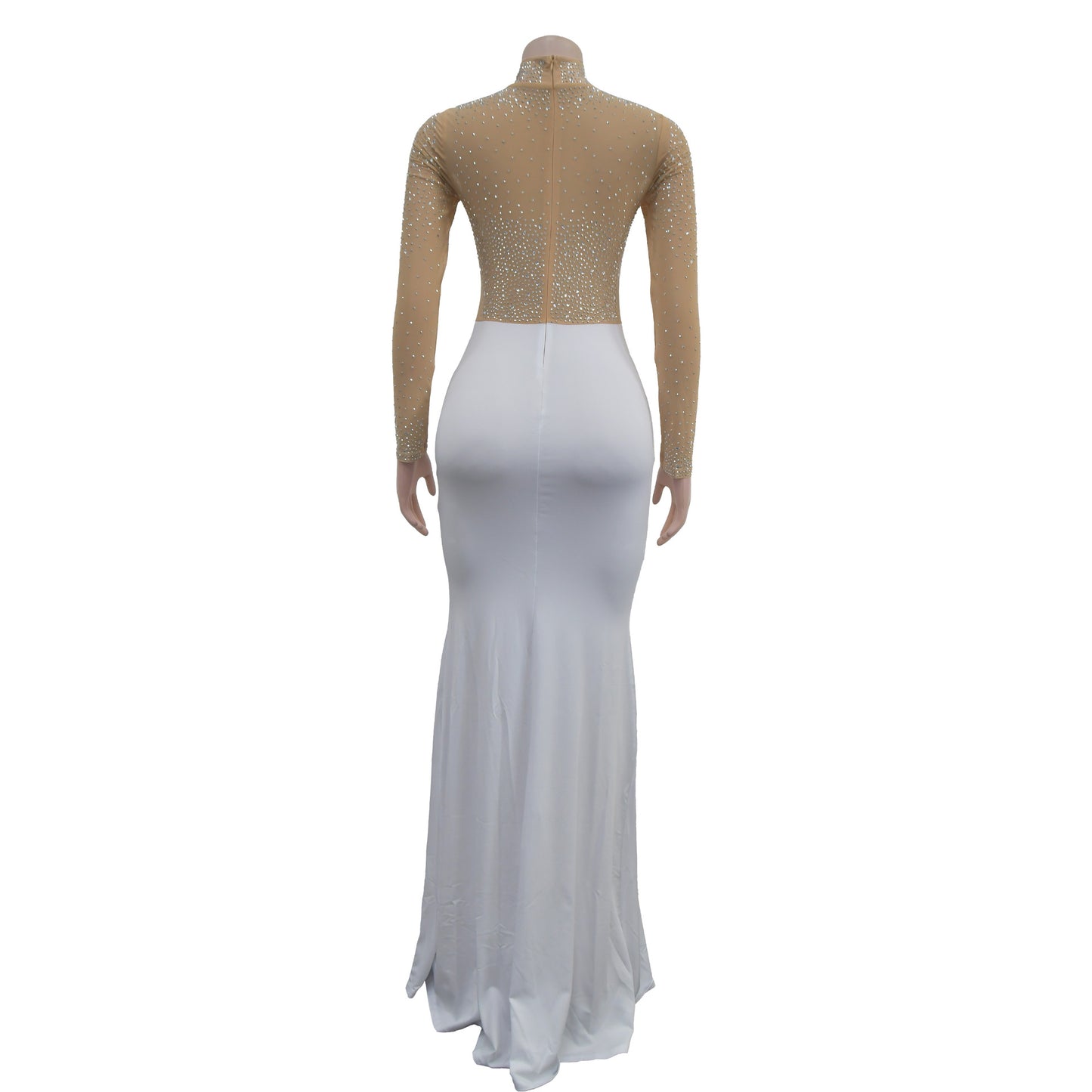 Stand Collar Maxi Dress for Parties Sexy Bodycon Dress Womens Fashion