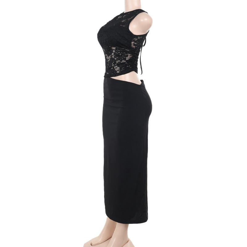 Floral Maxi Dress Sleeveless Cutout Design for Evening Events Formal Attire