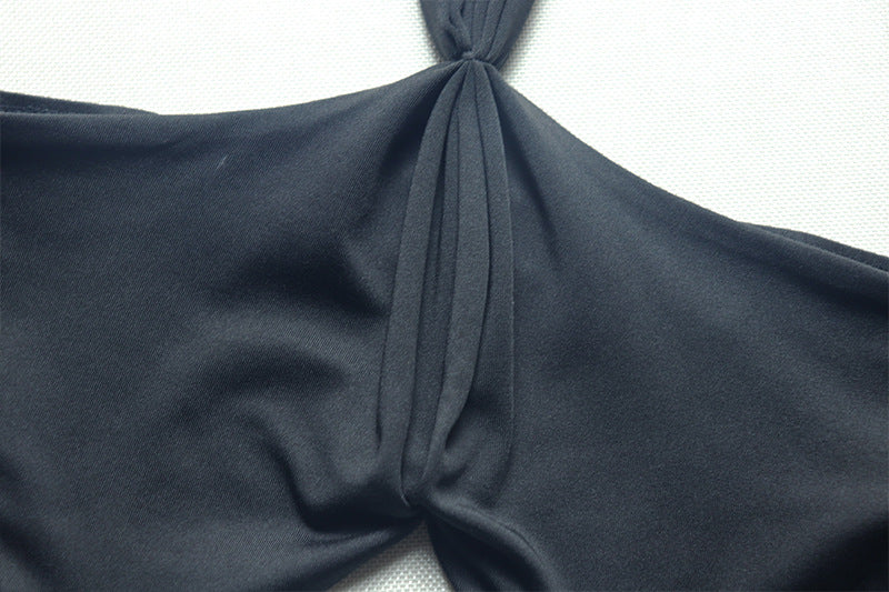 Sultry Halter Maxi Dress for Parties Backless Cutout Design Bodycon Evening Gown