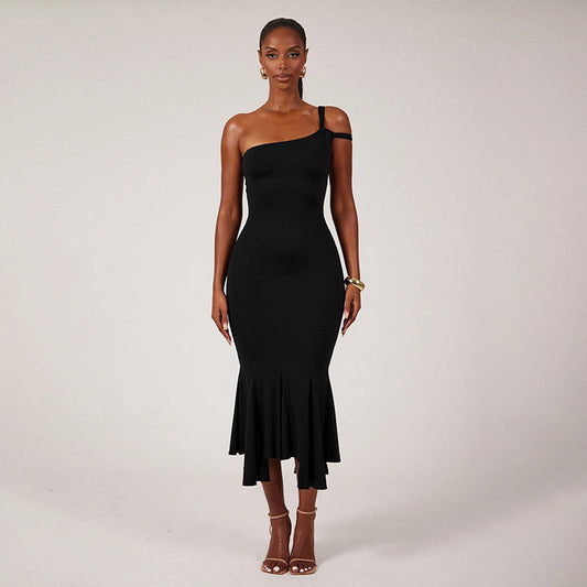 Asymmetric One Shoulder Cutout Mini Dress Elegant Party Outfit Cocktail Dresses for Women