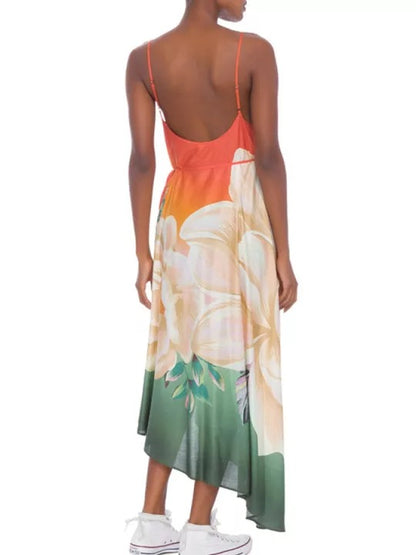 Bohemian Chic Ombre Wrap Dress Vacation Ready for Summer Beach Escapes and Seaside Adventures