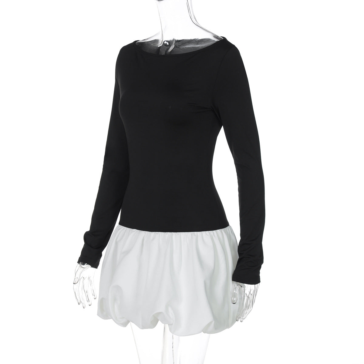 Autumn Party Dress Sexy Round Neck Long Sleeve Bodycon Dress for Women Fall Fashion