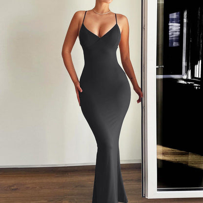 Summer Maxi Dress with Sexy Backless Design Perfect for Parties and Formal Events
