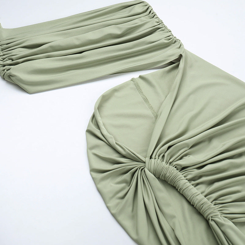 Sultry One Shoulder Maxi Dress for Evening Glamour Party Perfection