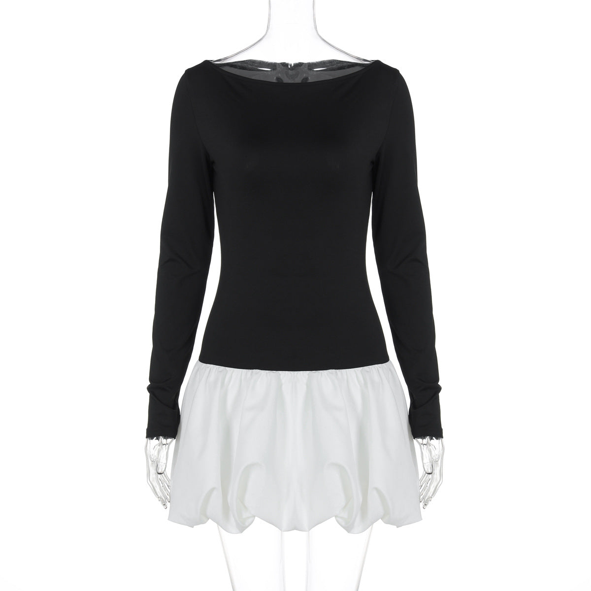 Autumn Party Dress Sexy Round Neck Long Sleeve Bodycon Dress for Women Fall Fashion