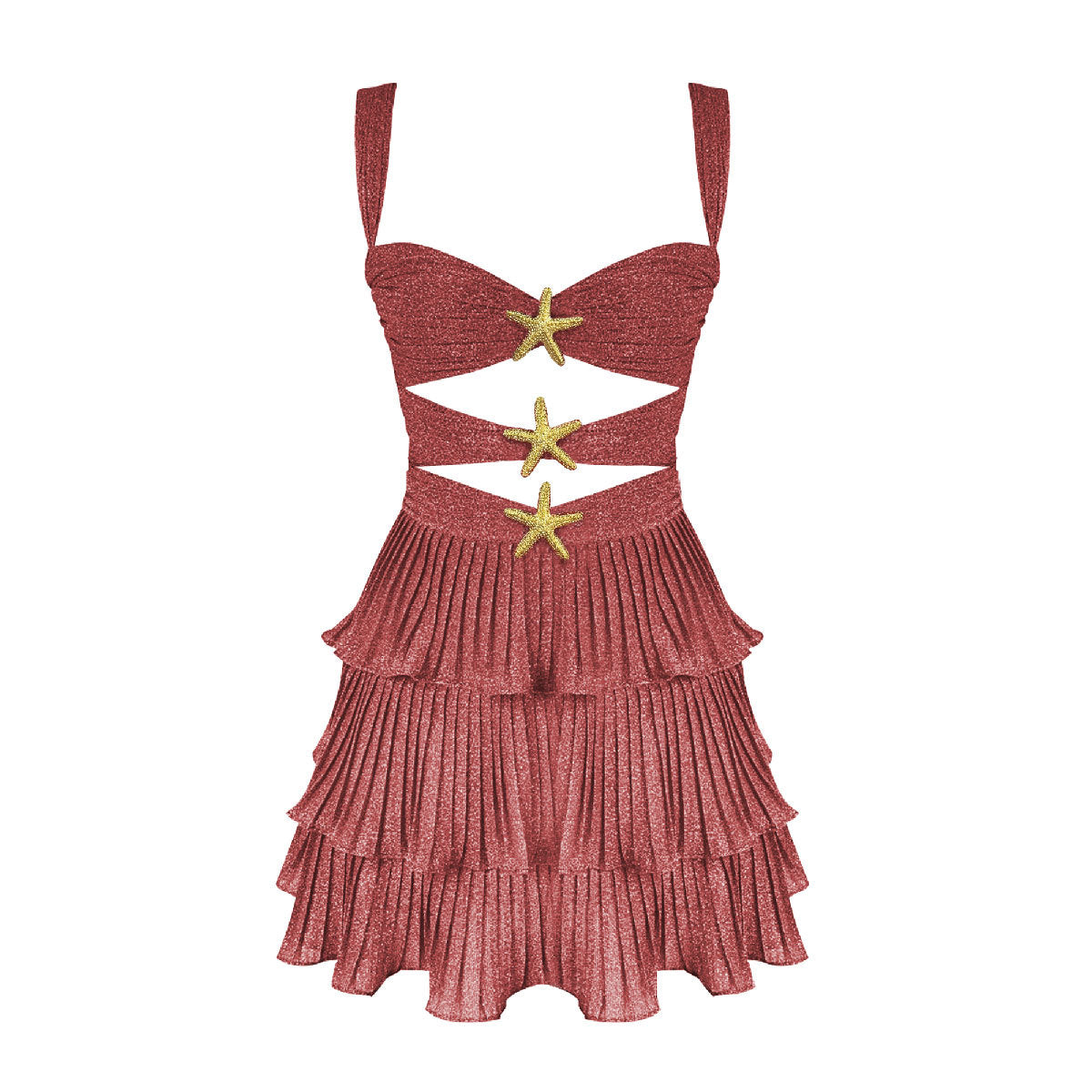 Boho Chic Mini Dress with Cutout Detail for Summer Vacation Style Beach Outfit