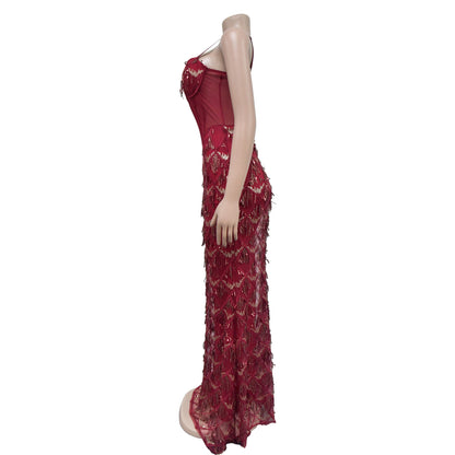 Sequin Maxi Dress for Parties Sexy Bodycon Dresses for Women Special Occasions