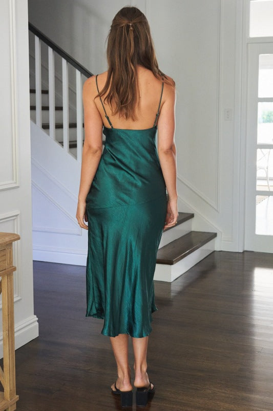 Sultry Solid Color Mini Wrap Dress for Sunny Days Chic Summer Style