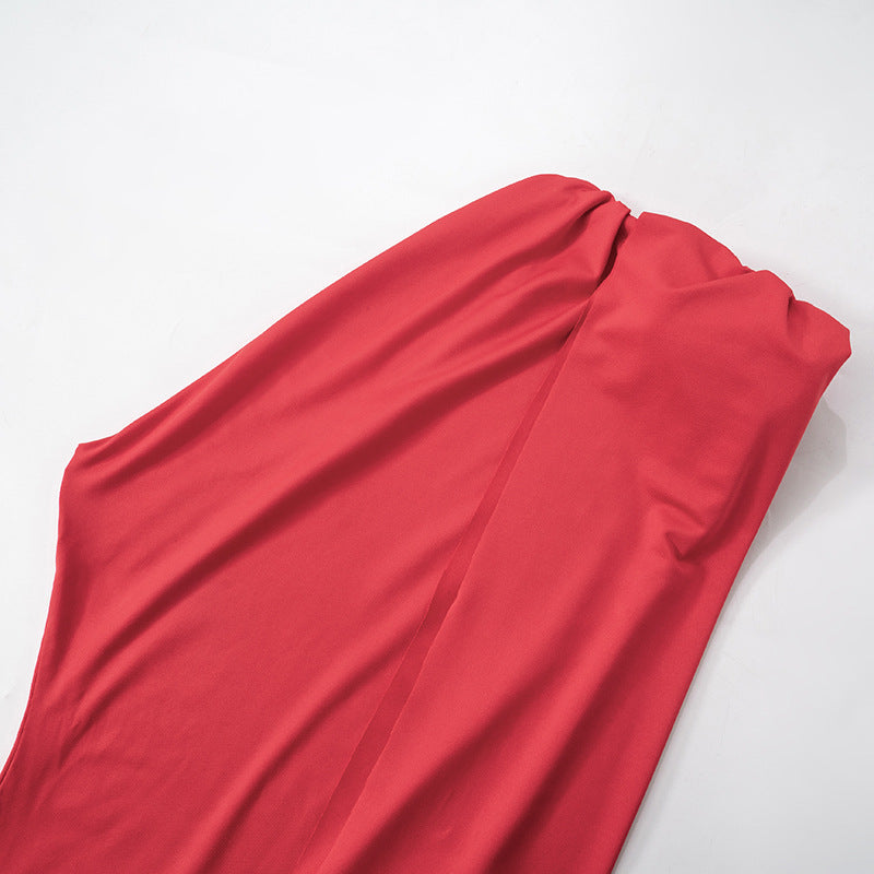 Sleek OneShoulder Mini Dress for Parties Solid Color Bodycon Styles Summer Fashion
