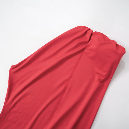 Sleek OneShoulder Mini Dress for Parties Solid Color Bodycon Styles Summer Fashion