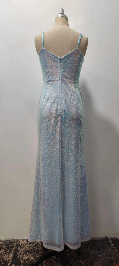 Sparkling Sequin Maxi Gown Perfect for Bridesmaids and Summer Evening Events Elegant Bodycon Dress