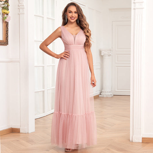 Sleeveless Maxi Dress for Weddings and Formal Events Aline Gown for Bridesmaids