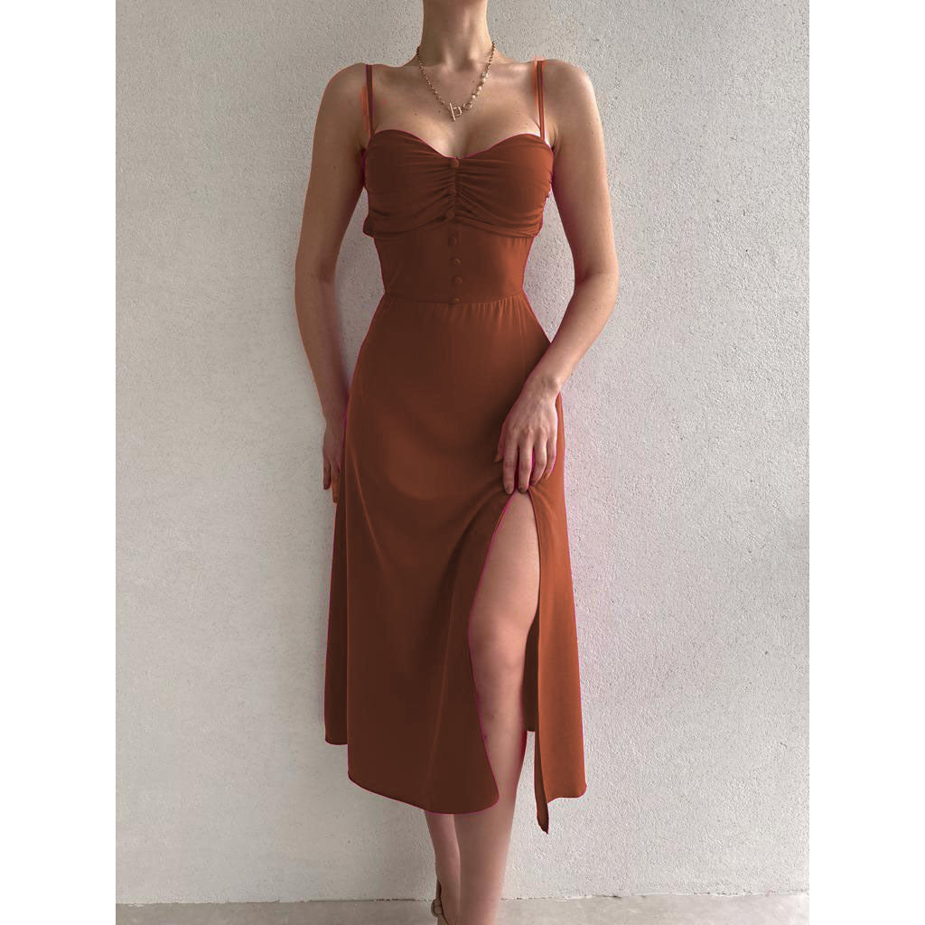 Sultry Summer Mini Dress with Ruched Detailing and a Flattering VNeckline for Effortless Style