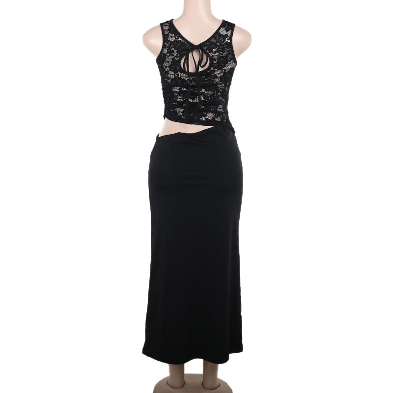 Floral Maxi Dress Sleeveless Cutout Design for Evening Events Formal Attire