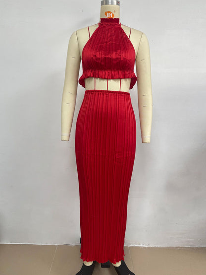 Halter Backless Maxi Dress in Vibrant Colors Perfect for Summer Parties