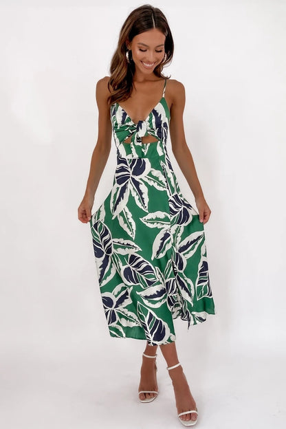 Tropical Floral Print Mini Dress Summer Vacation Style Womens Fashion Sundress