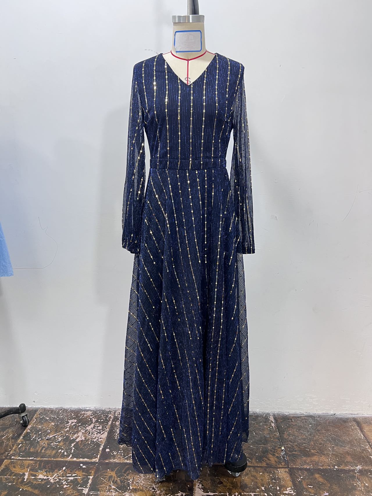 Dazzling Sequin Maxi Dress in Elegant ALine Design for Formal Events and Cocktail Parties