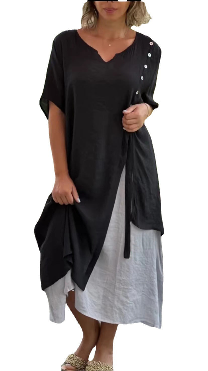 Effortless Maxi Dress with Vneckline for Summer Days Comfortable Aline Silhouette