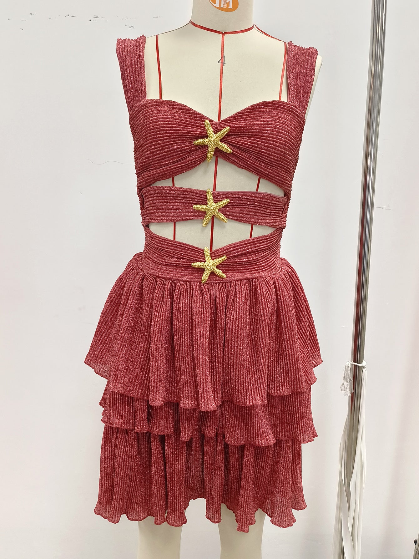 Boho Chic Mini Dress with Cutout Detail for Summer Vacation Style Beach Outfit