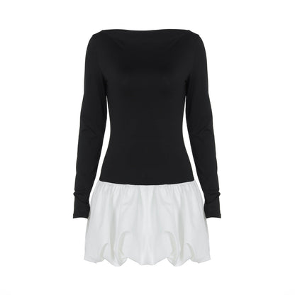 Autumn Party Dress Sexy Round Neck Long Sleeve Bodycon Dress for Women Fall Fashion