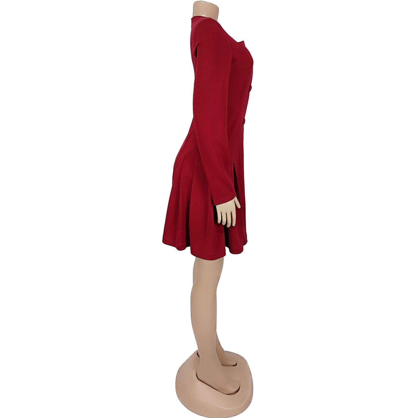 Deep VNeck Mini Dress with Ruffled Sleeves Perfect for Spring and Fall Events
