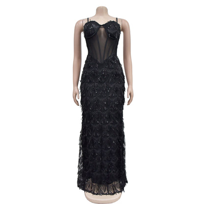 Sequin Maxi Dress for Parties Sexy Bodycon Dresses for Women Special Occasions