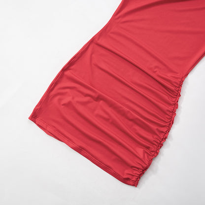 Sleek OneShoulder Mini Dress for Parties Solid Color Bodycon Styles Summer Fashion