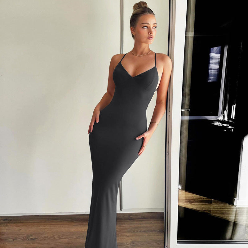 Summer Maxi Dress with Sexy Backless Design Perfect for Parties and Formal Events