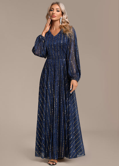 Dazzling Sequin Maxi Dress in Elegant ALine Design for Formal Events and Cocktail Parties