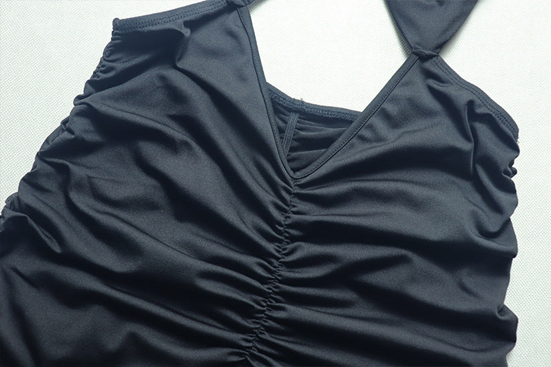 Sultry Halter Maxi Dress for Parties Backless Cutout Design Bodycon Evening Gown
