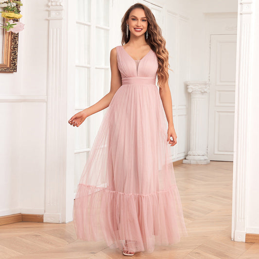 Sleeveless Maxi Dress for Weddings and Formal Events Aline Gown for Bridesmaids
