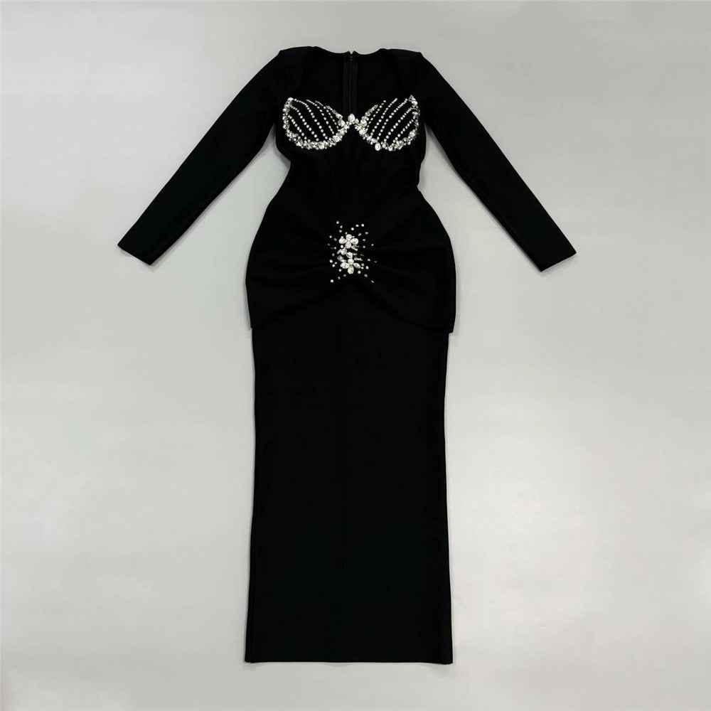 Evening Gown Maxi Dress for Women Formal Party Outfit Chic Slim Fit Design