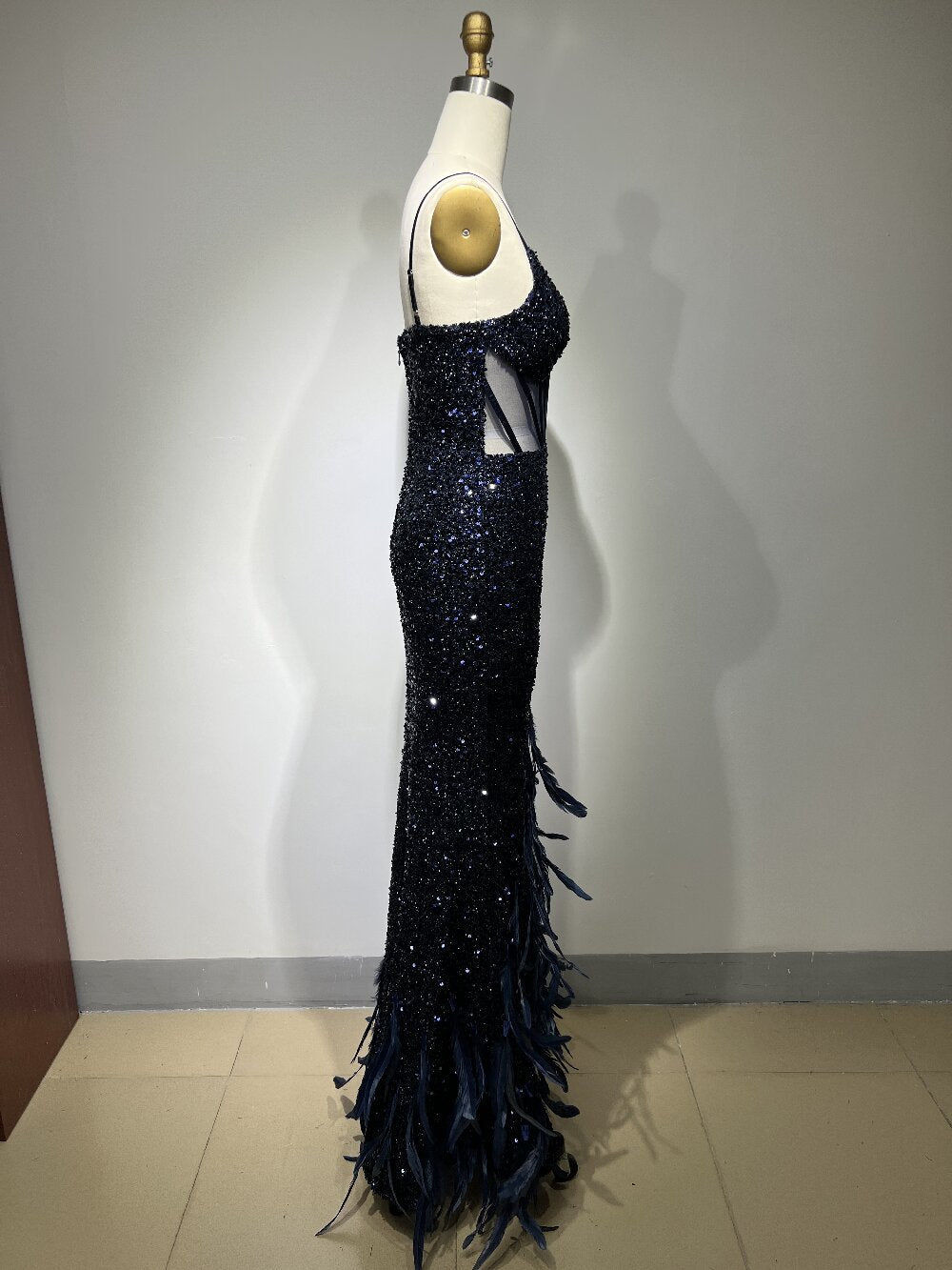 Embellished Maxi Dress for Social Events and Formal Occasions Long Evening Gown