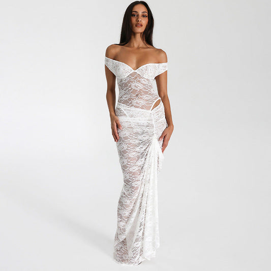 Off Shoulder Jumpsuit Maxi Dress Two Piece Set for Summer Occasions
