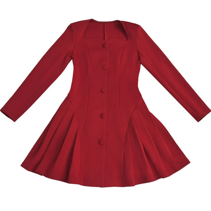 Deep VNeck Mini Dress with Ruffled Sleeves Perfect for Spring and Fall Events