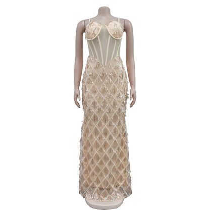 Sequin Maxi Dress for Parties Sexy Bodycon Dresses for Women Special Occasions