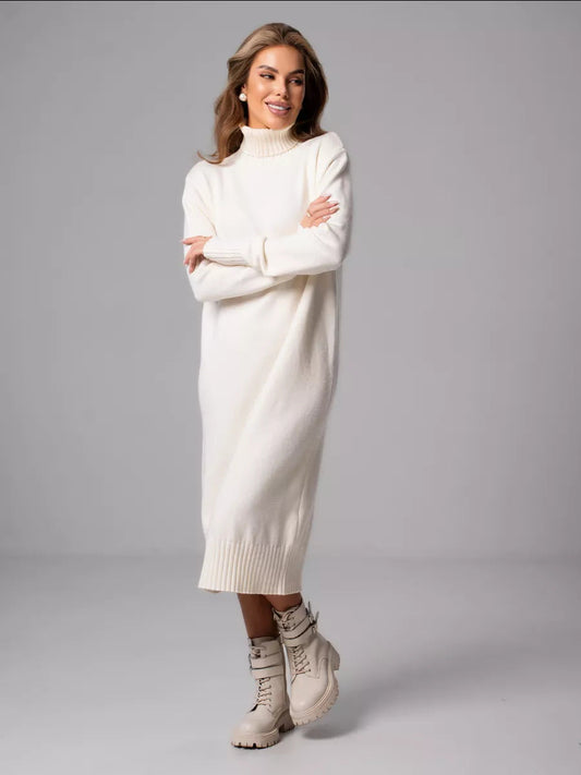 Cozy Chic Knit Dress Turtleneck Sweater Style Slim Fit Autumn Winter Fashion