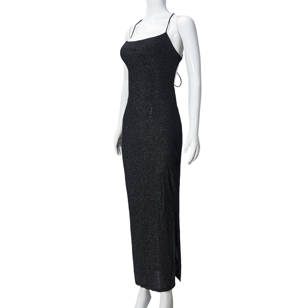 Maxi Dress with Backless Design for Women Evening Party Sexy Dresses
