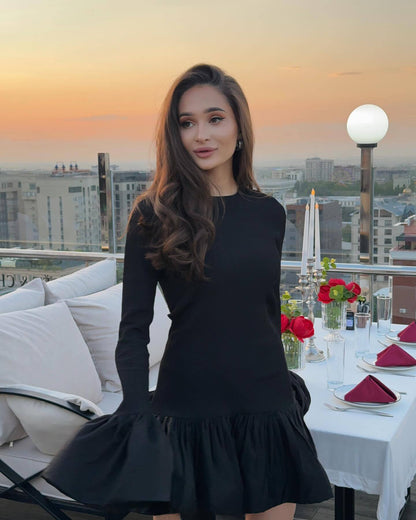 Cotton Dress for Women Stylish Long Sleeve Design Perfect for Autumn Spring Outfits