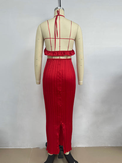 Halter Backless Maxi Dress in Vibrant Colors Perfect for Summer Parties