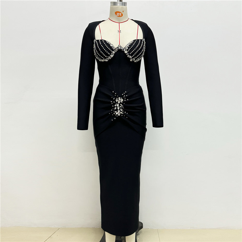 Evening Gown Maxi Dress for Women Formal Party Outfit Chic Slim Fit Design
