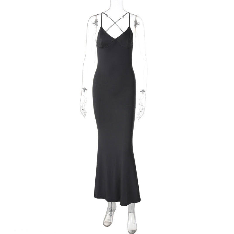 Summer Maxi Dress with Sexy Backless Design Perfect for Parties and Formal Events