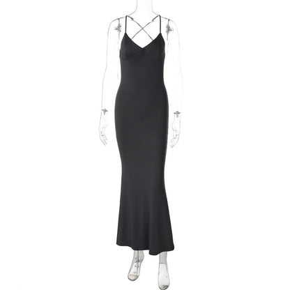 Summer Maxi Dress with Sexy Backless Design Perfect for Parties and Formal Events