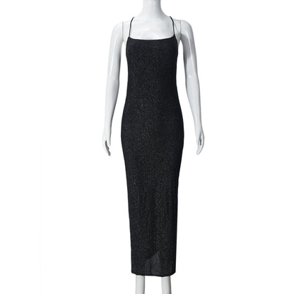 Maxi Dress with Backless Design for Women Evening Party Sexy Dresses