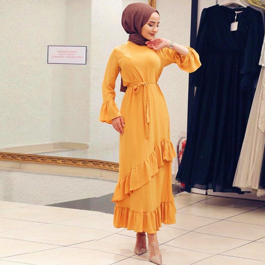 Maxi Dress for Women Ruffled Sleeves and Flowing Design for Everyday Wear
