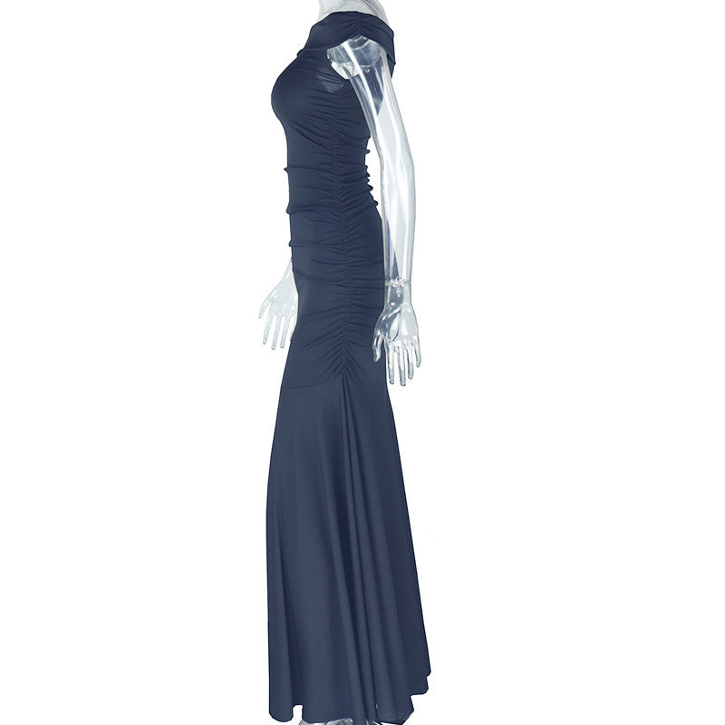 Off Shoulder Maxi Dress for Women Slim Fit Evening Gown Party Dress